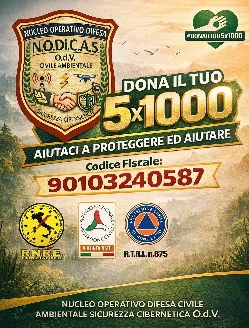 Il tuo 5×1000 a N.O.Di.C.A.S.: un aiuto concreto per la sicurezza di tutti